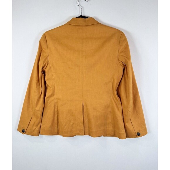 Rag & Bone Womens Suit Set Yellow Linen Tailored Blazer Straight Trouser Size 2 - Picture 8 of 16